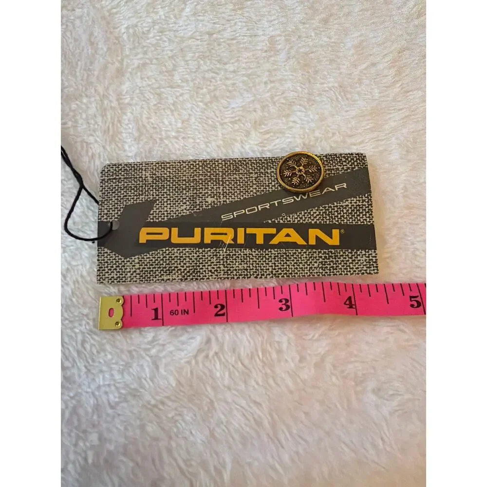 Vintage Puritan Sportswear Snowburne Sweater Hang Tag Snowflake Button USA